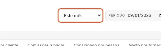 Print do Atteliq mostrando: No Fechamento do mês, escolha o mês
