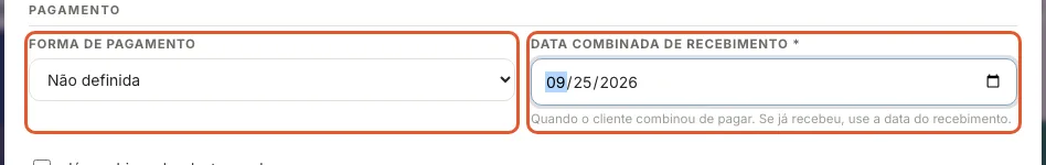 Print do Atteliq mostrando: Diga como e quando vai receber